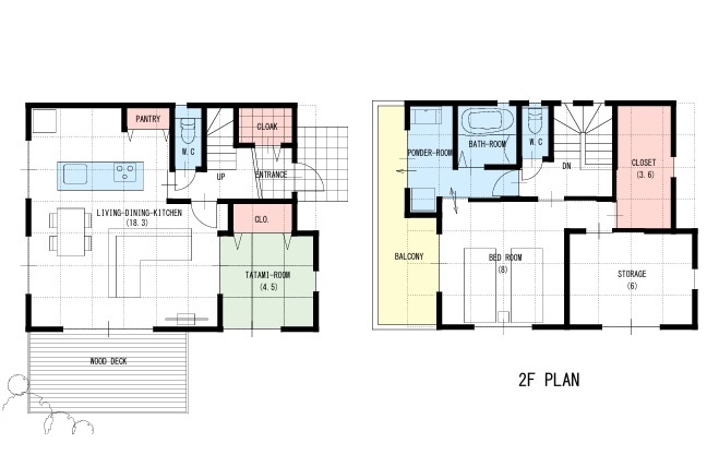 ２階建て30坪の間取り